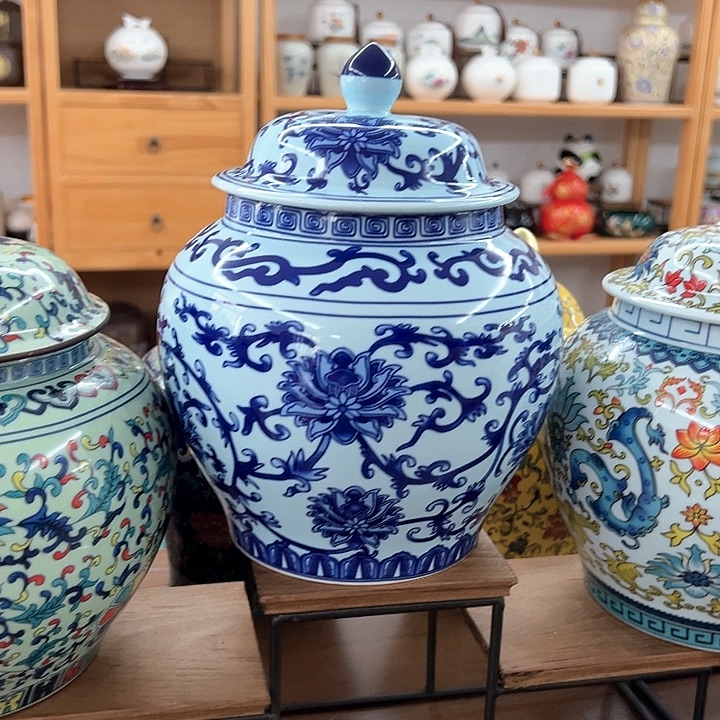 瓷片茶叶罐密封罐陶瓷罐