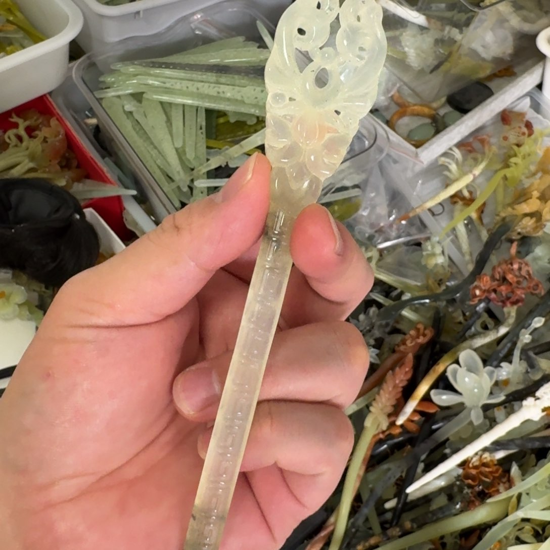 岫玉发饰未镶嵌 岫玉发簪就是好看