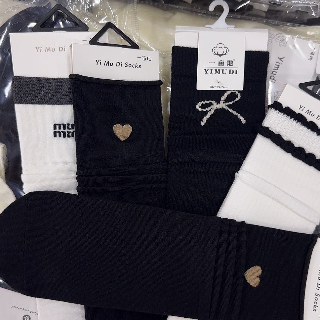 一亩地堆堆袜5双女