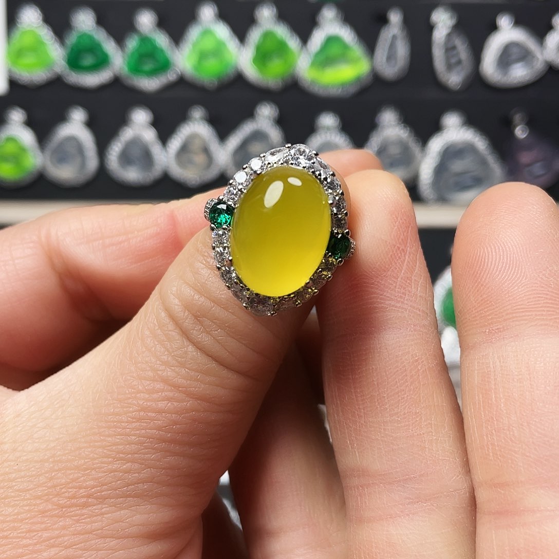 玛瑙/玉髓戒指合金