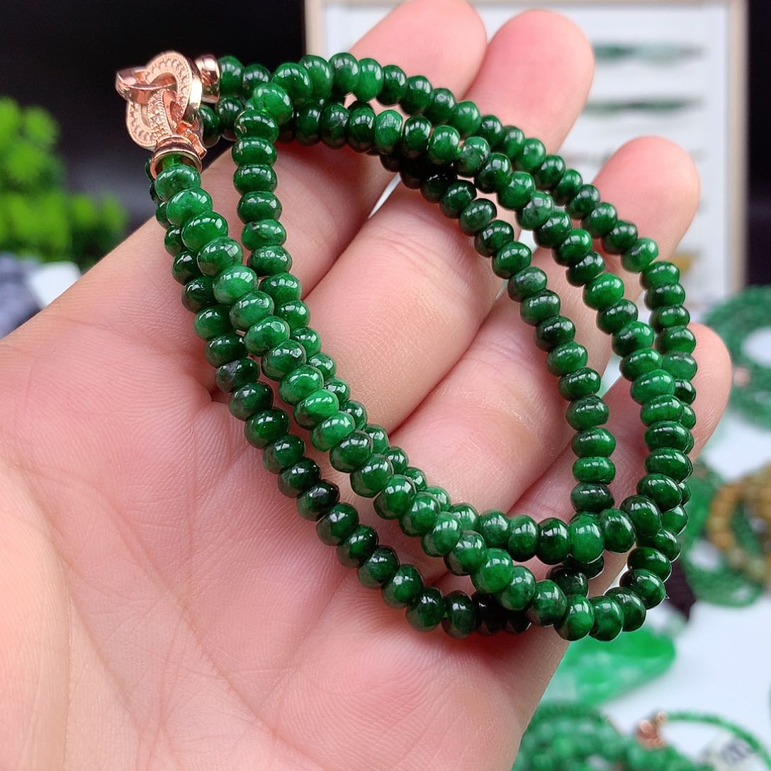 翡翠未镶嵌项链项链