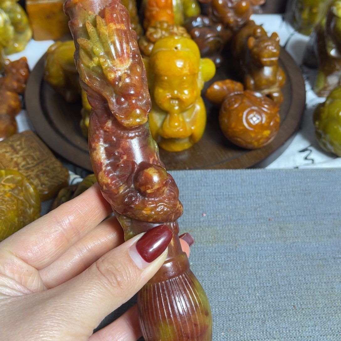 蛇纹石玉合金颈饰