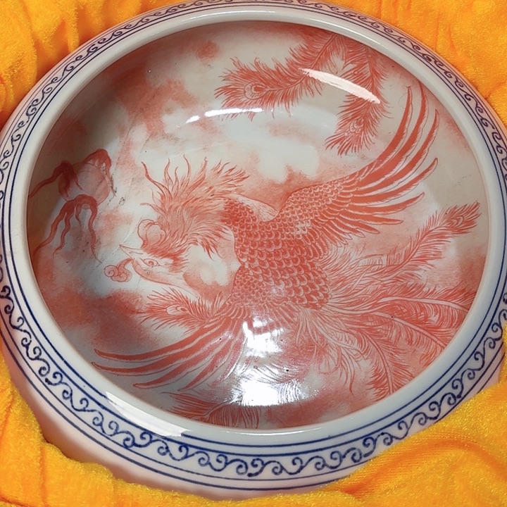 陶其他景德镇高温陶瓷凤凰图水洗