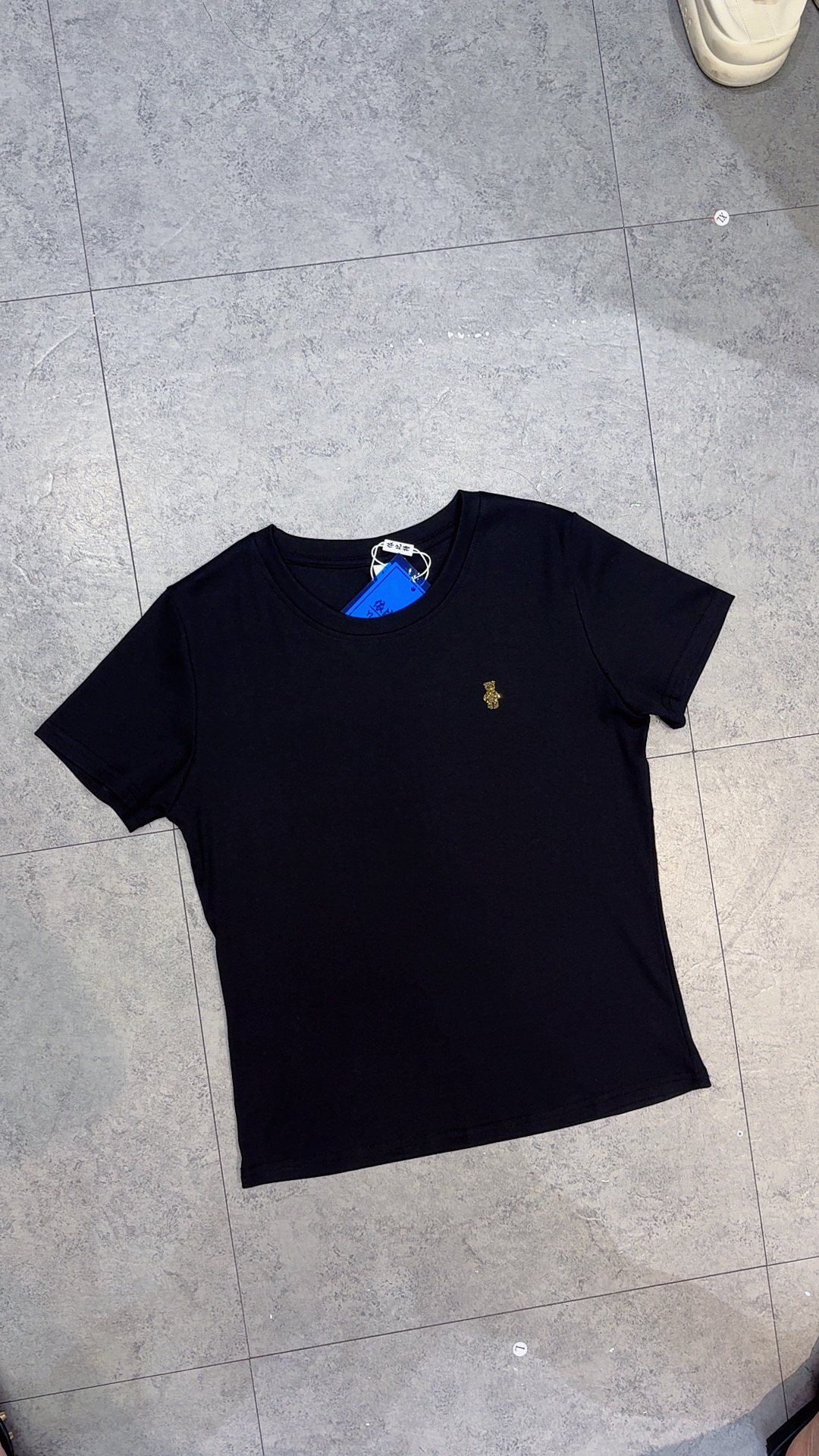 （小沐家）烫钻小熊夏季新款短袖T恤