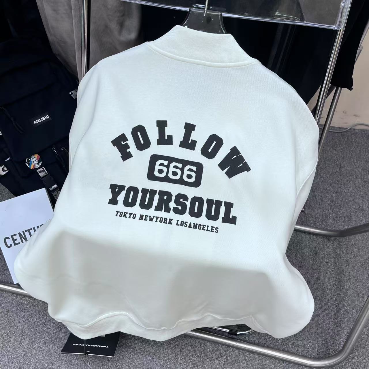 8128白色青少年潮流时尚棒球服