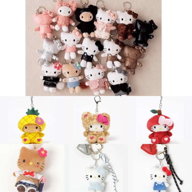 10月三丽鸥me%kt联名7月5月Kitty毛绒挂件滑雪圣诞雪人麋鹿足球