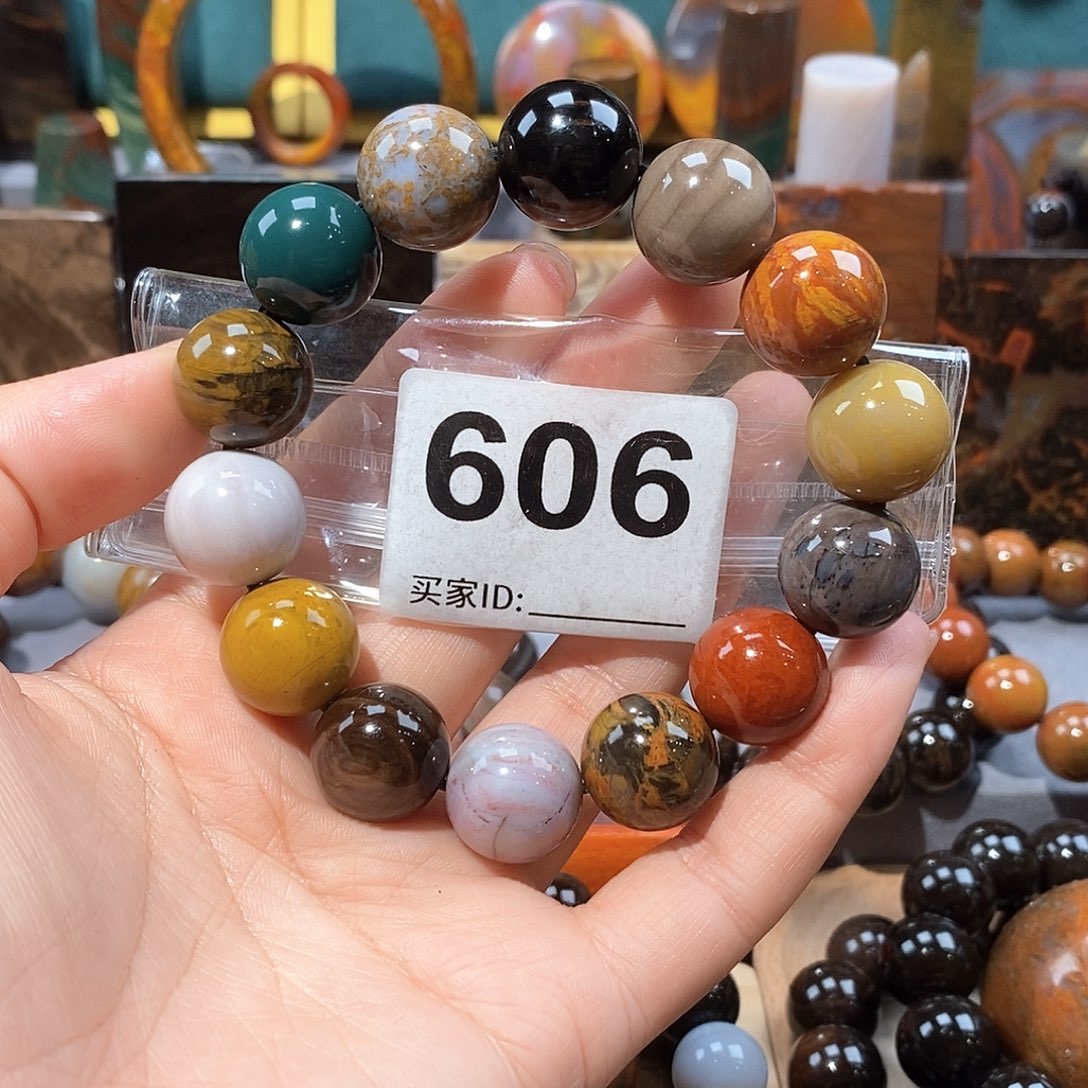 硅化玉天然北票硅化玉手串未镶嵌天然北票硅化玉手串