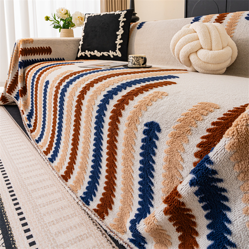 新款轻奢高级感毛绒沙发盖布巾放猫抓沙发垫套罩一片式防滑沙发巾