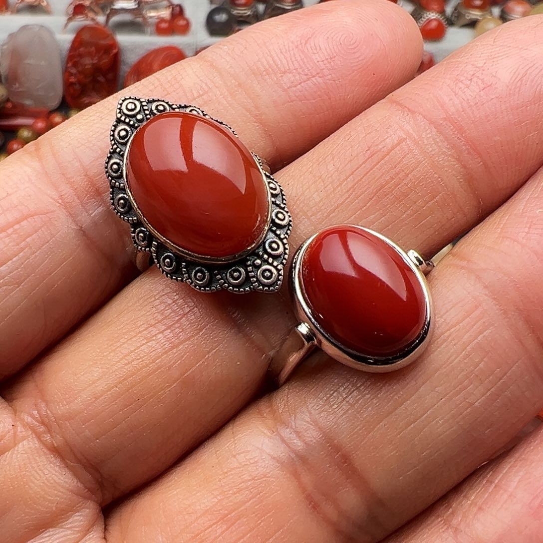 南红玛瑙戒指未镶嵌紫****)