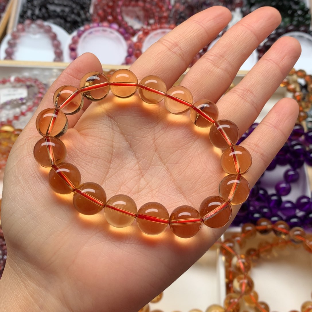 水晶手链未镶嵌暴力黄水晶12