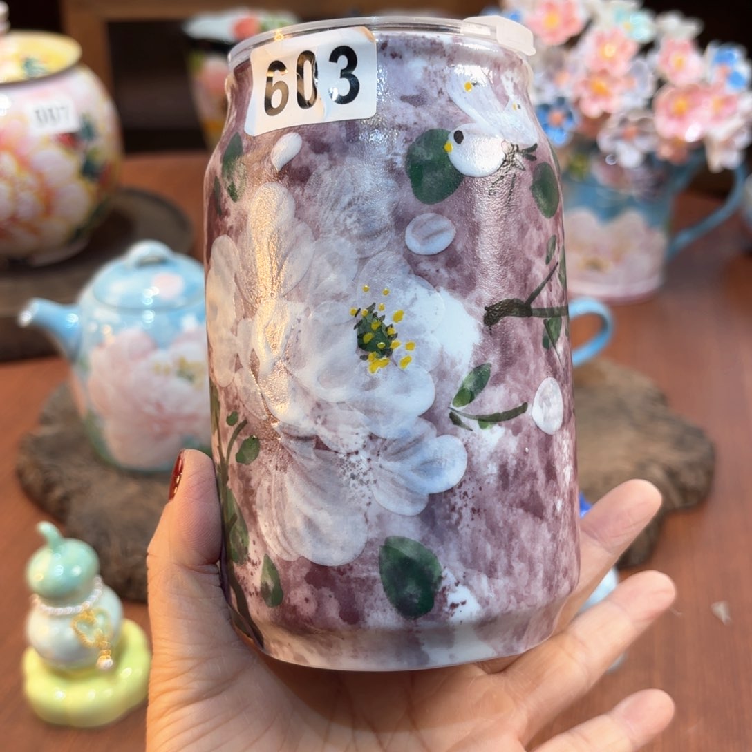 景德镇手绘高温釉下彩陶瓷茶具