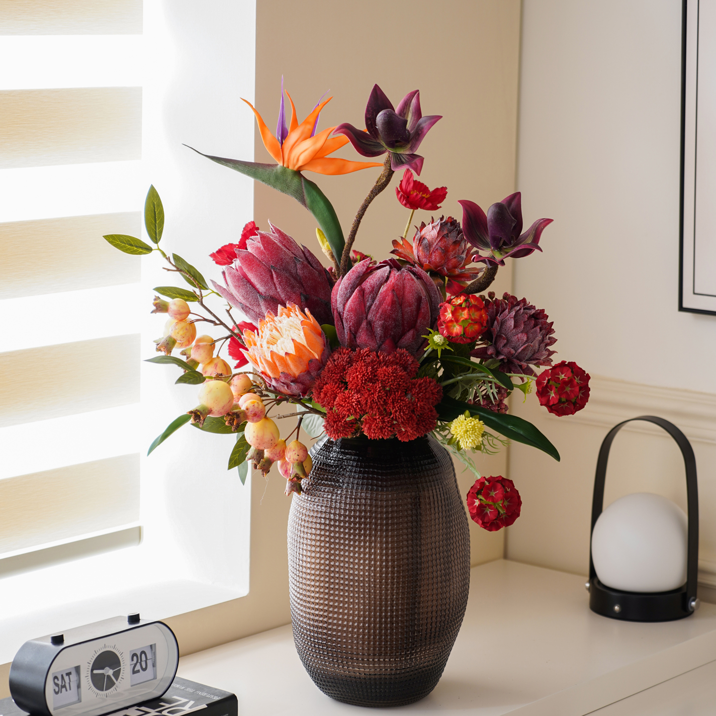 假花仿真花摆设高级感逼真装饰品花艺高档花束轻奢高端餐桌插花