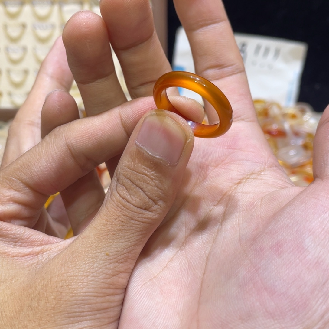 玛瑙/玉髓未镶嵌戒指28号港22 默认瑕疵