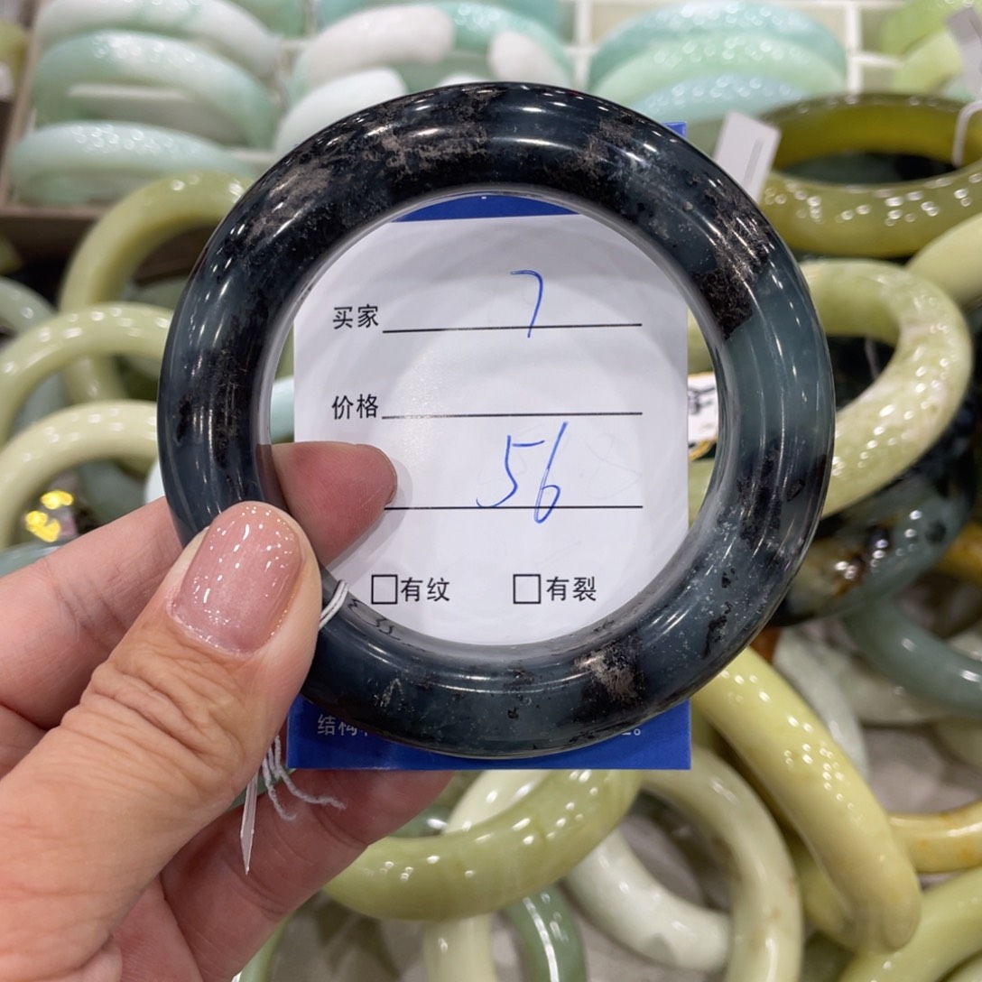 未镶嵌蛇纹石玉手镯小*海