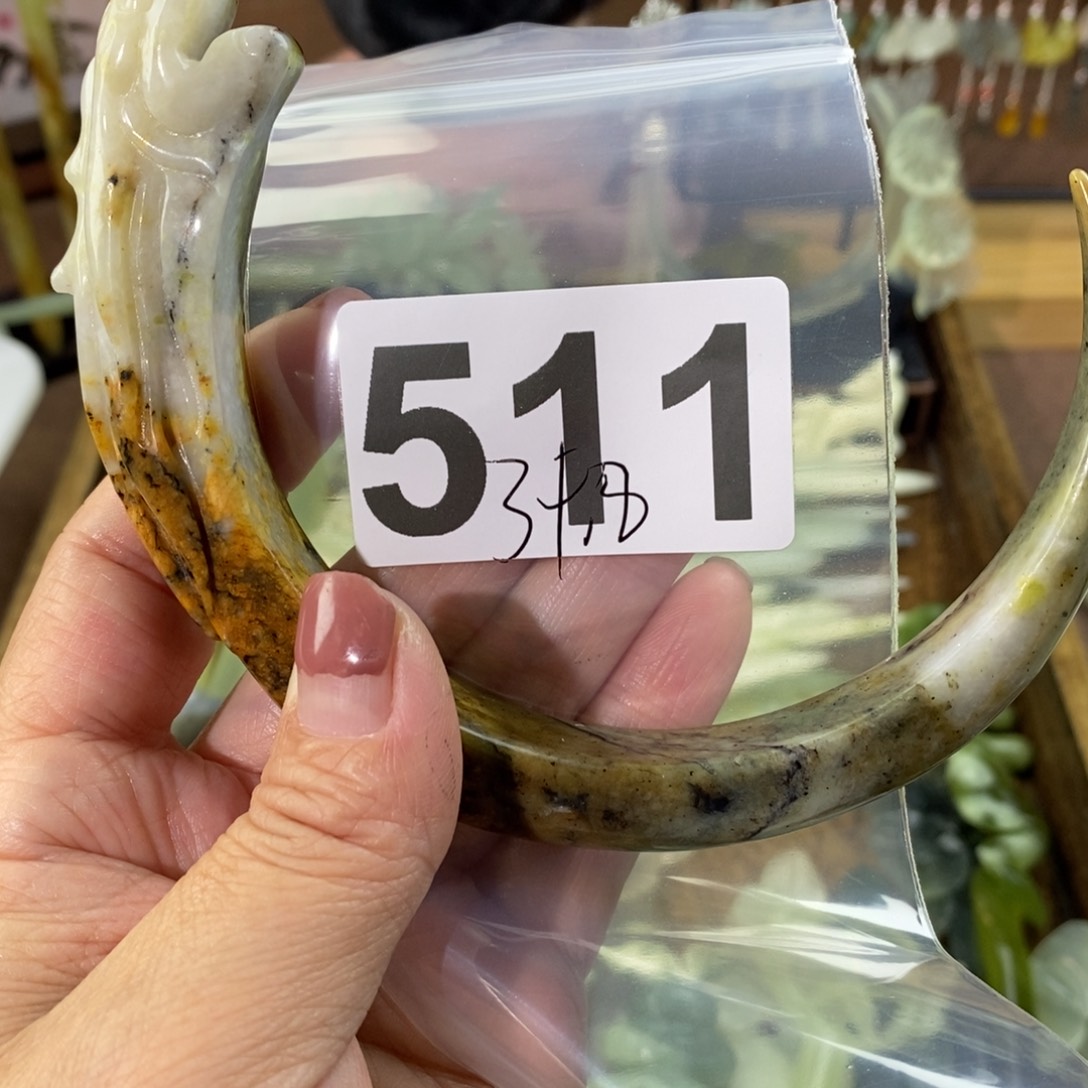 蛇纹石玉玉簪合金三*