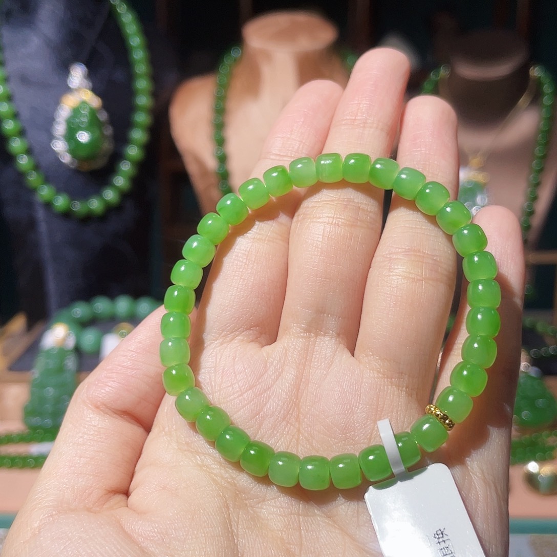 和田玉（碧玉）未镶嵌手串
