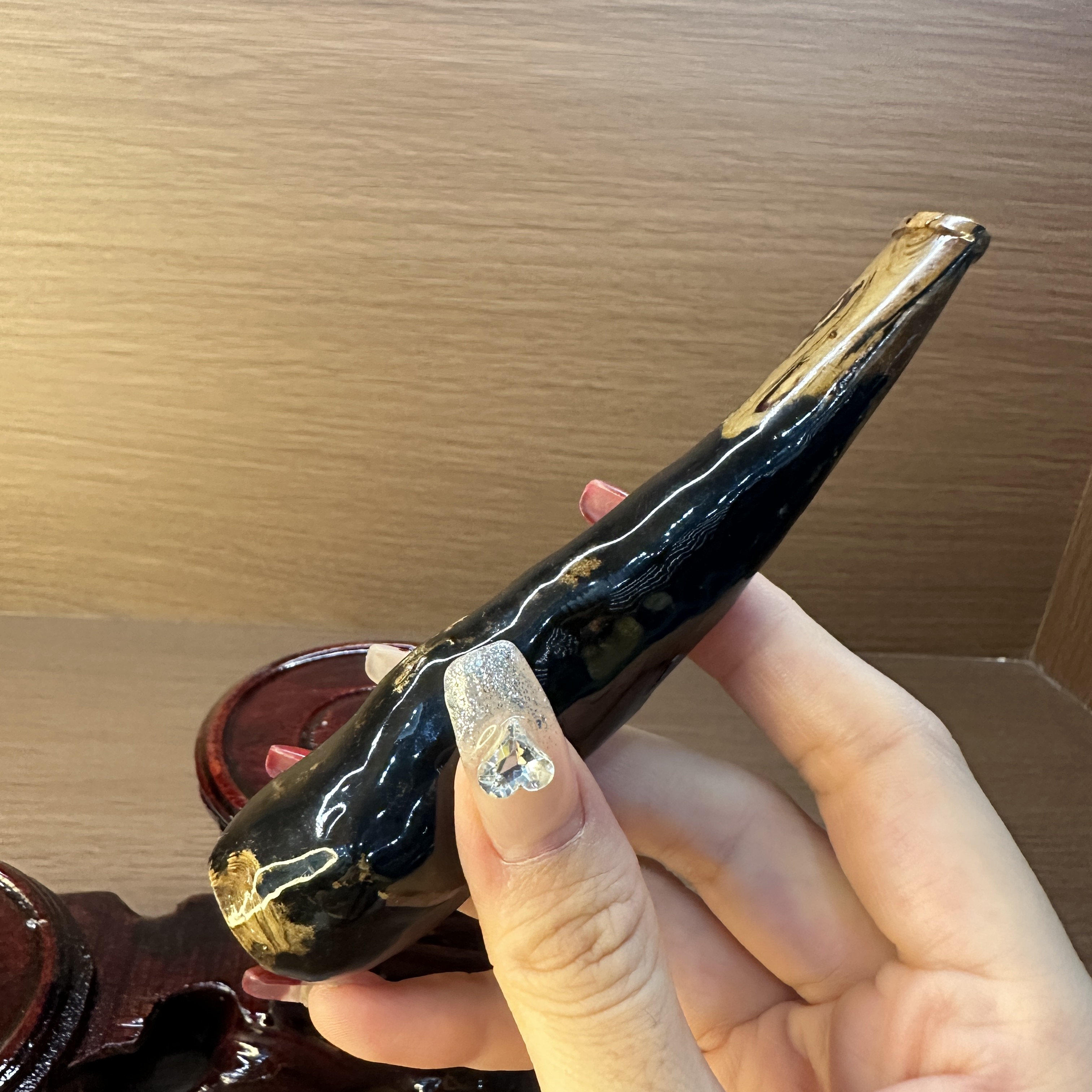 正品深海海柳烟嘴粗中细通用三合一过滤烟具可作手把件刮刮板孤品