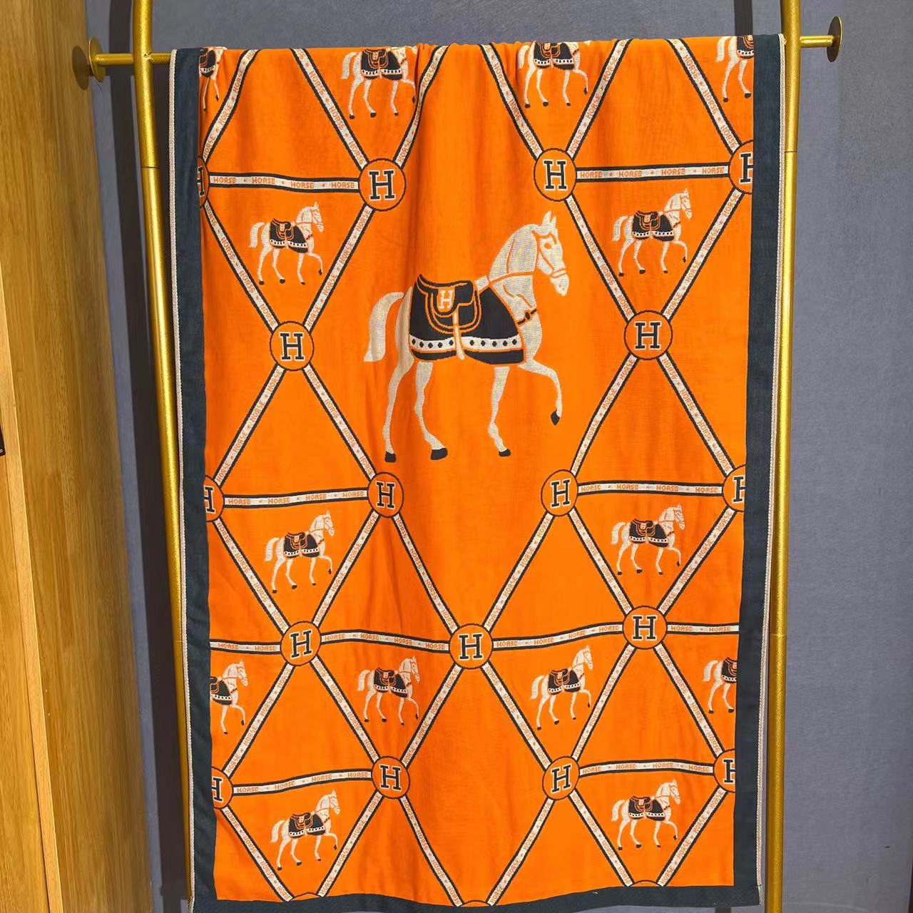 x【浴巾-爱马橙-80】80*160cm纯棉吸水亲肤成人大浴巾