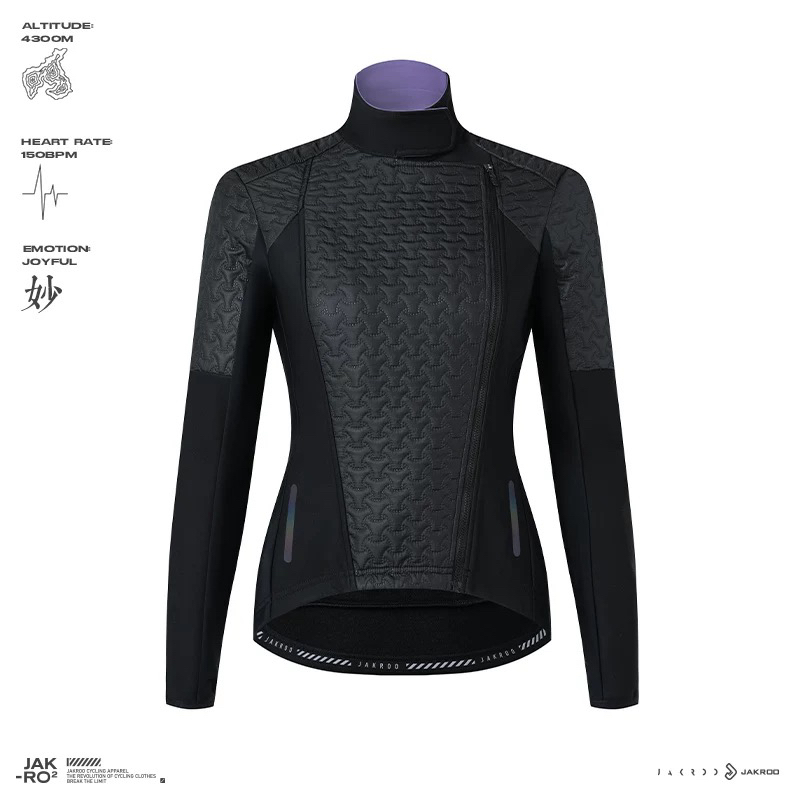 捷酷利尔女士棉服防风夹克外套秋季户外自行车新款保暖骑行服上衣