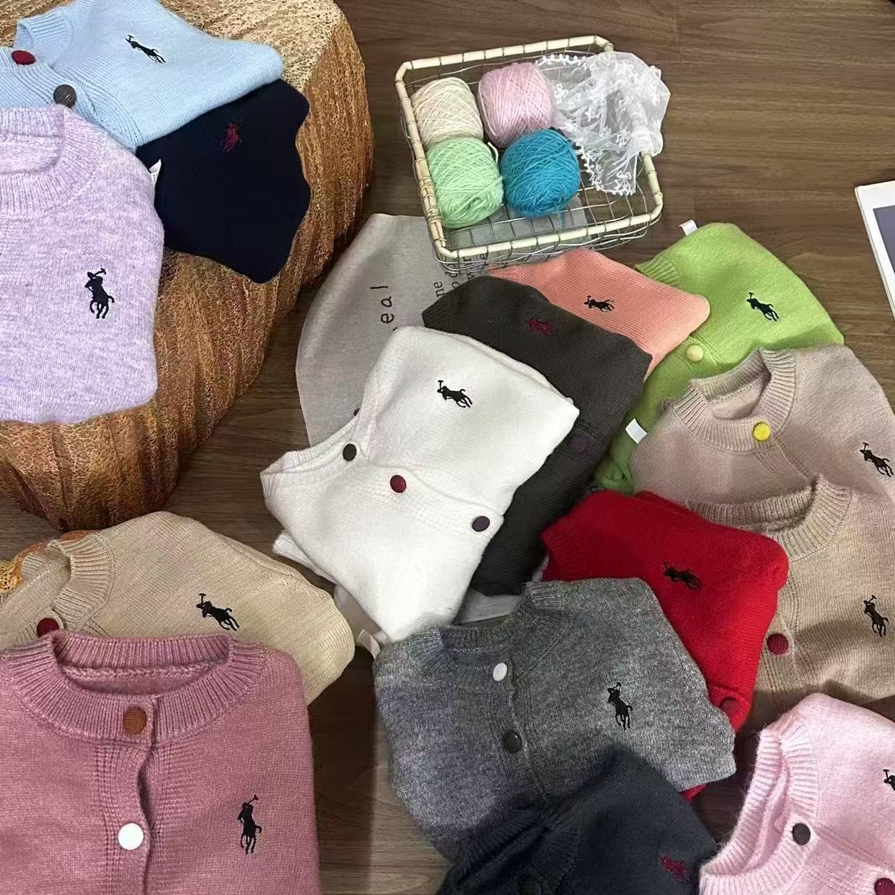 女童彩色毛衣开衫（默认微瑕 No退No换 身高＋15拍）