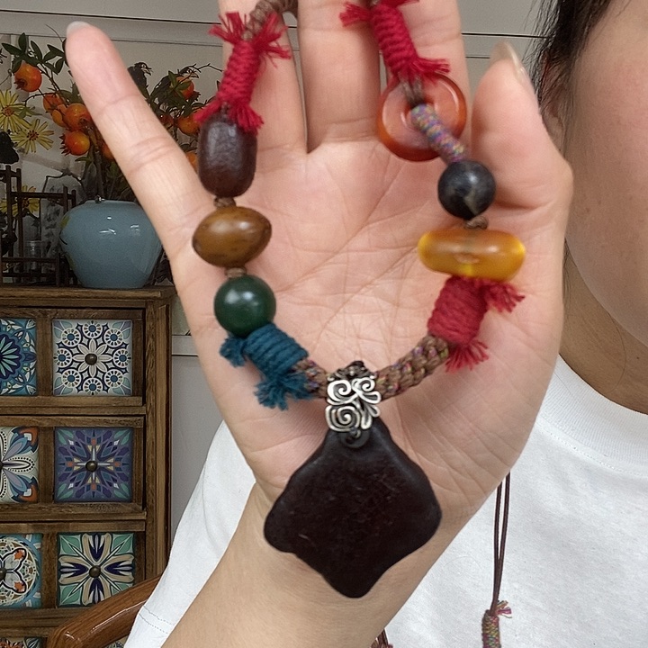 未镶嵌项链蜜蜡项链