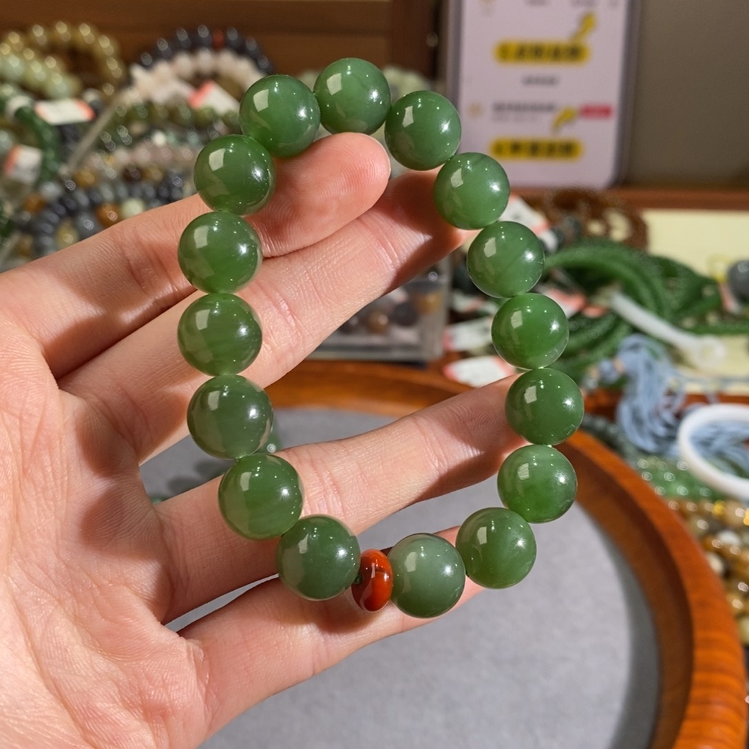 和田玉手链未镶嵌@*