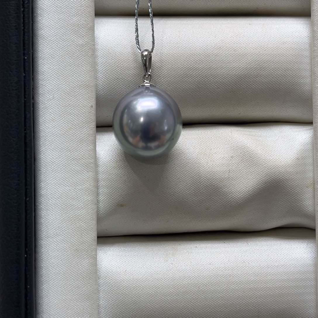 吊坠(不含链)海水珍珠18K金镶嵌12-13mm