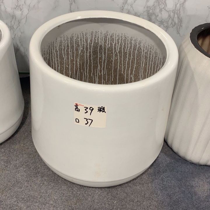微瑕高温陶瓷花盆