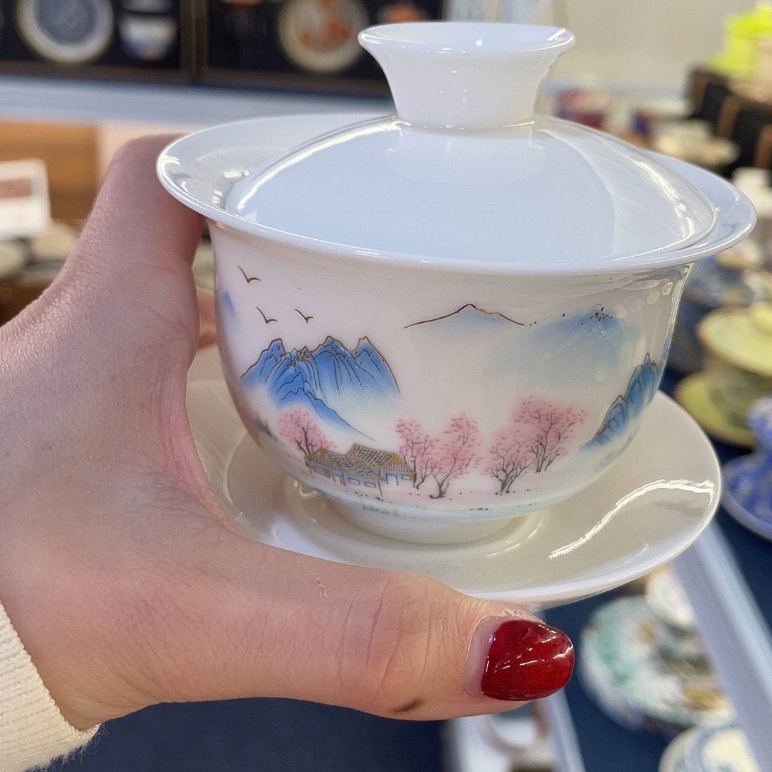 陶景德陶瓷盖碗茶具