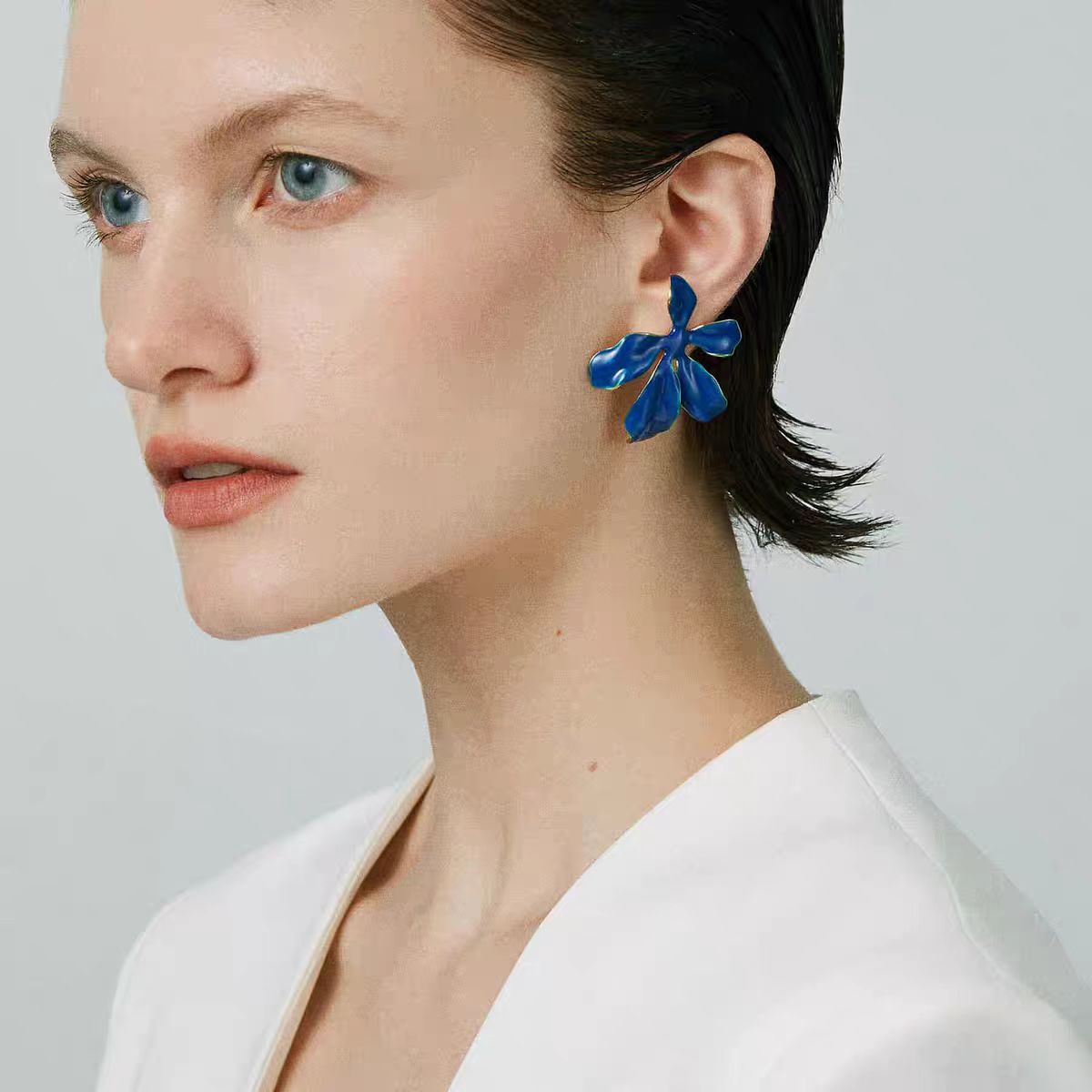 合金耳饰 【刘彤推荐】达弥鸢尾花系列耳坠（大）