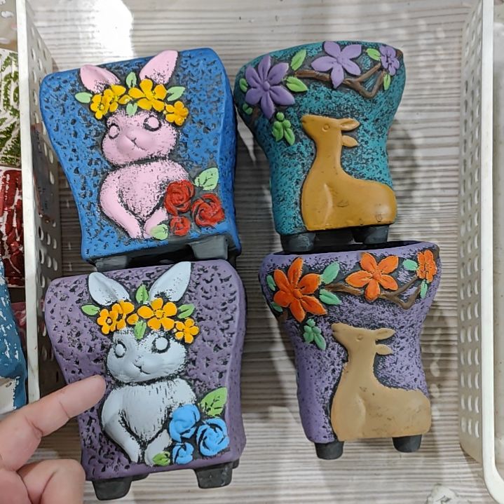红陶吸水透气的白陶花盆凑满12发货