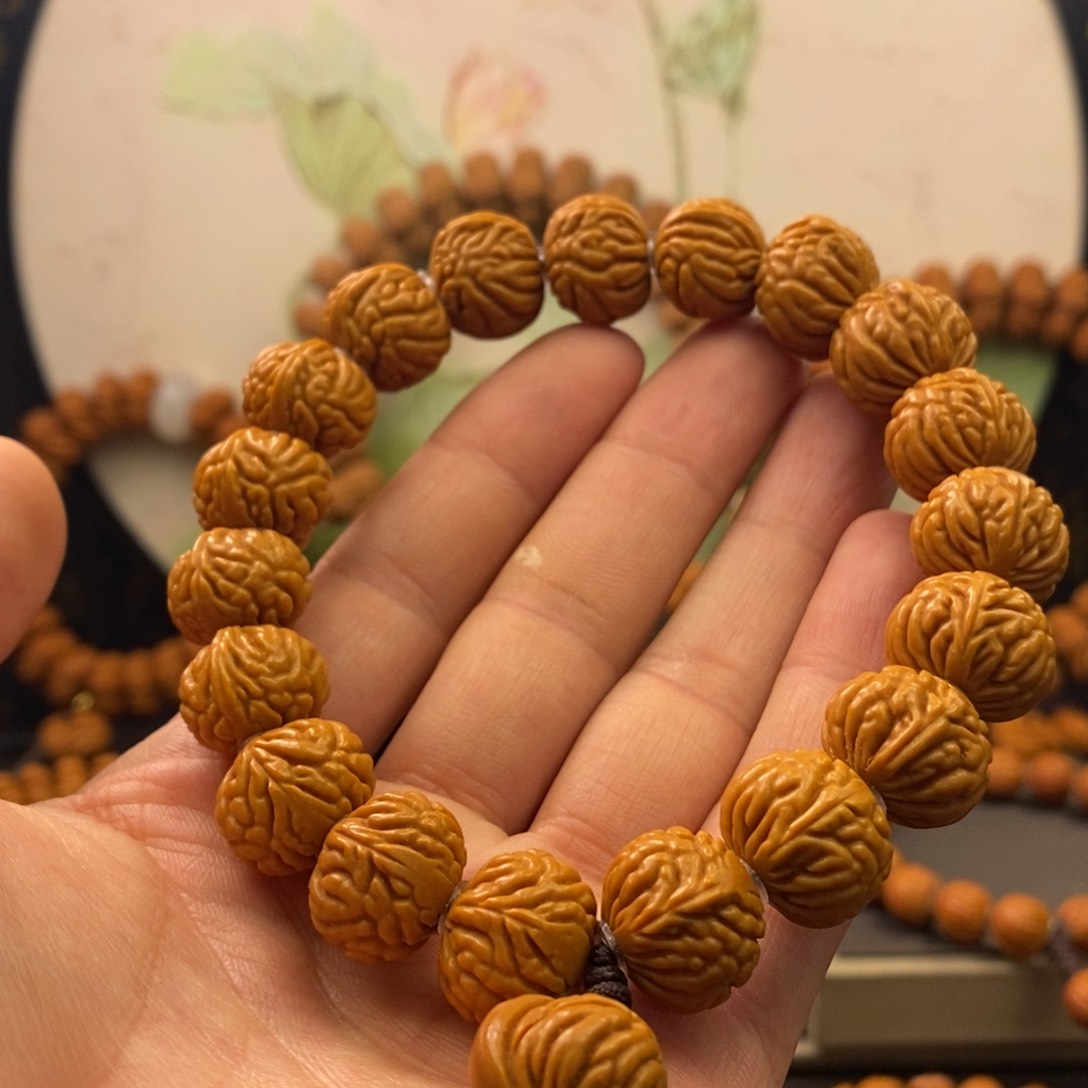 桃核手串15火龙纹手串