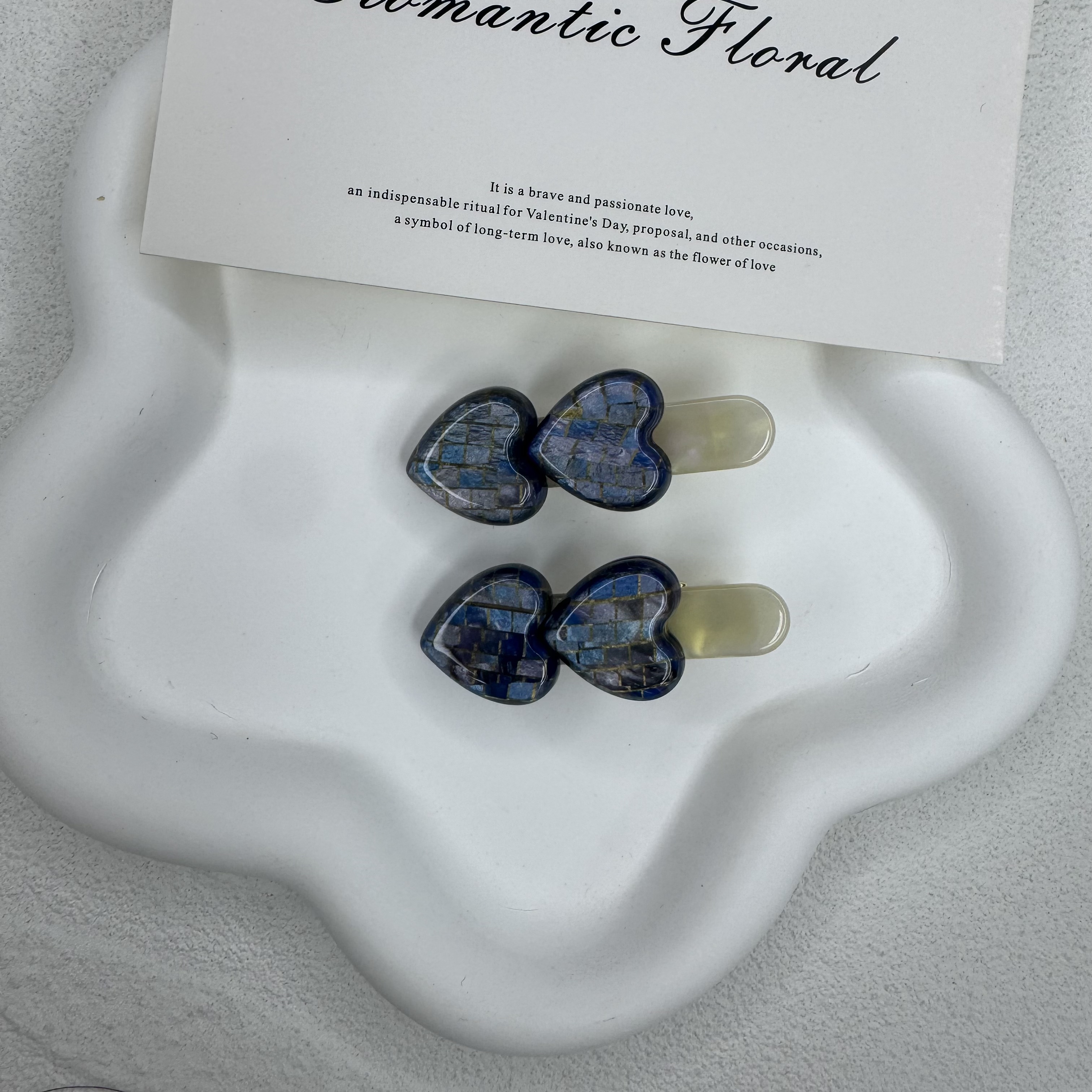 【杳饰】双爱心精致设计感边夹刘海夹鸭夹