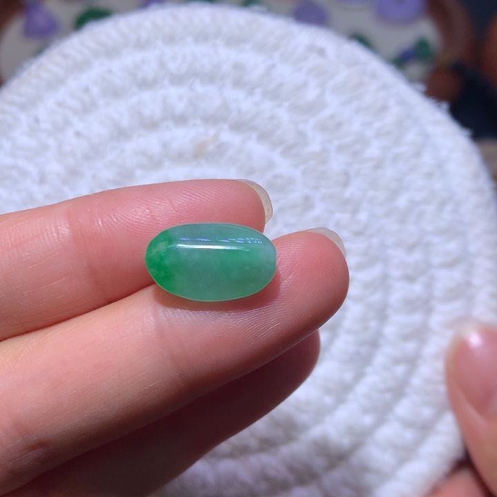 翡翠散珠阳绿随形珠