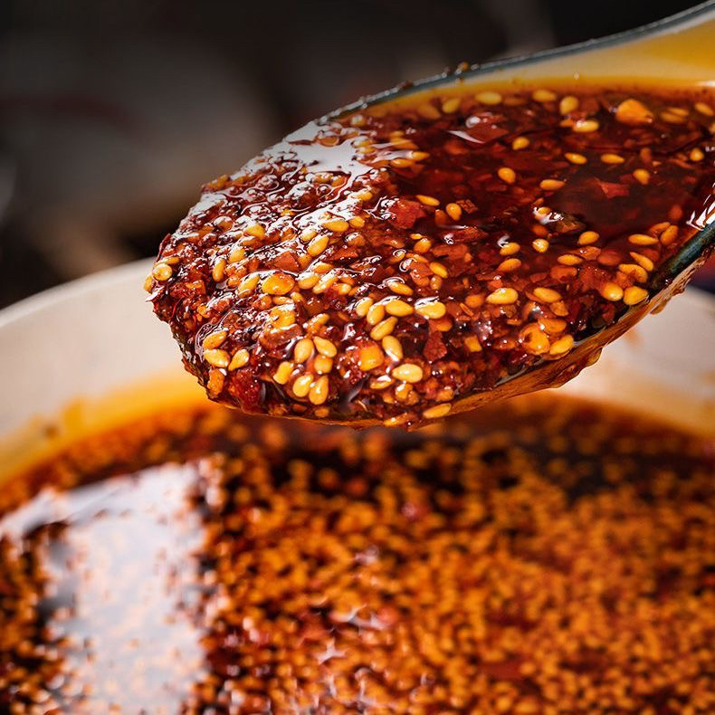 云南特产美食自制香辣油辣子糍粑油泼辣子400g辣椒油豆粉调料