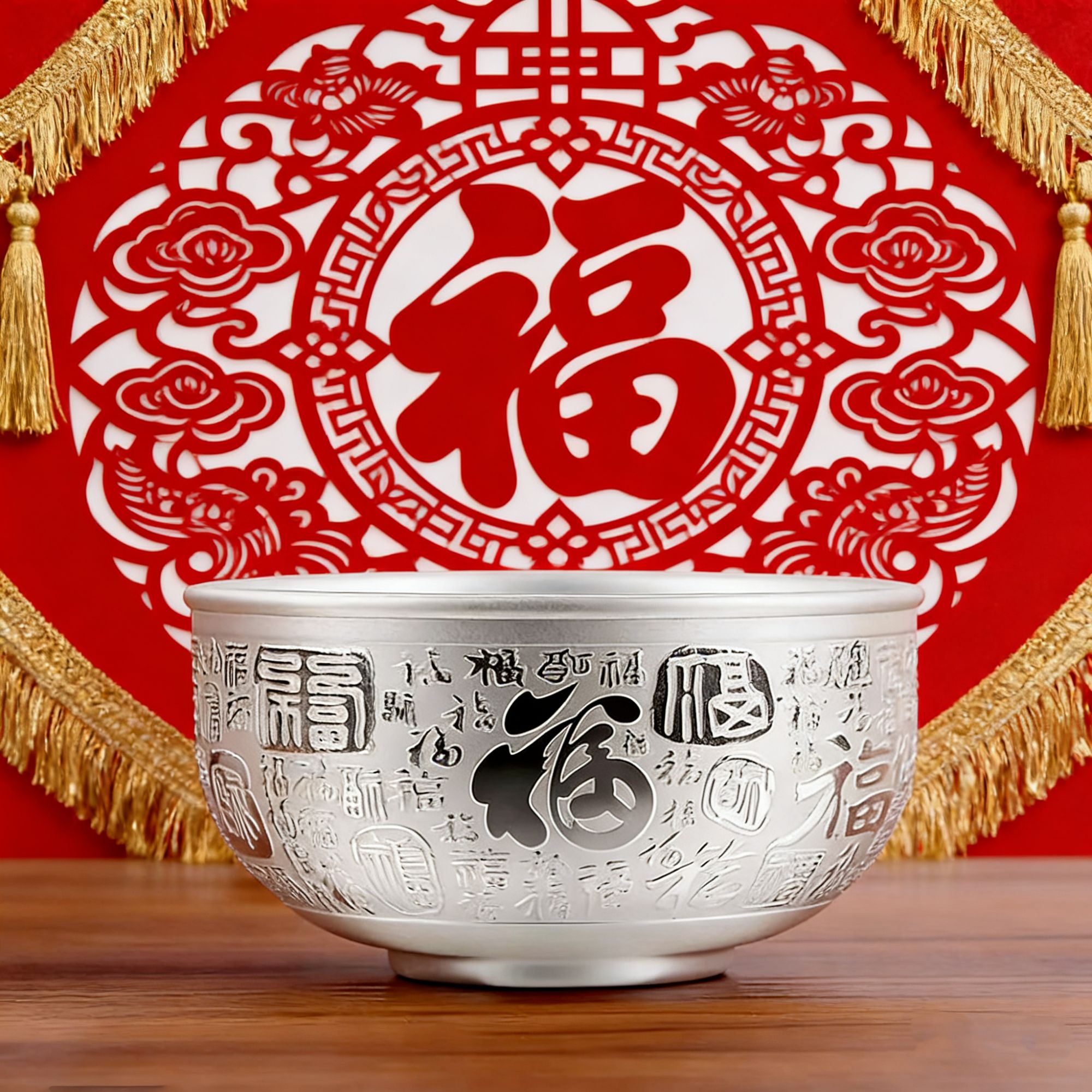 【开业福利】百福碗实心乔迁礼品送礼收藏摆件创意工艺品