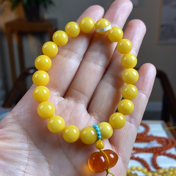 琥珀手链未镶嵌蜜蜡手串9