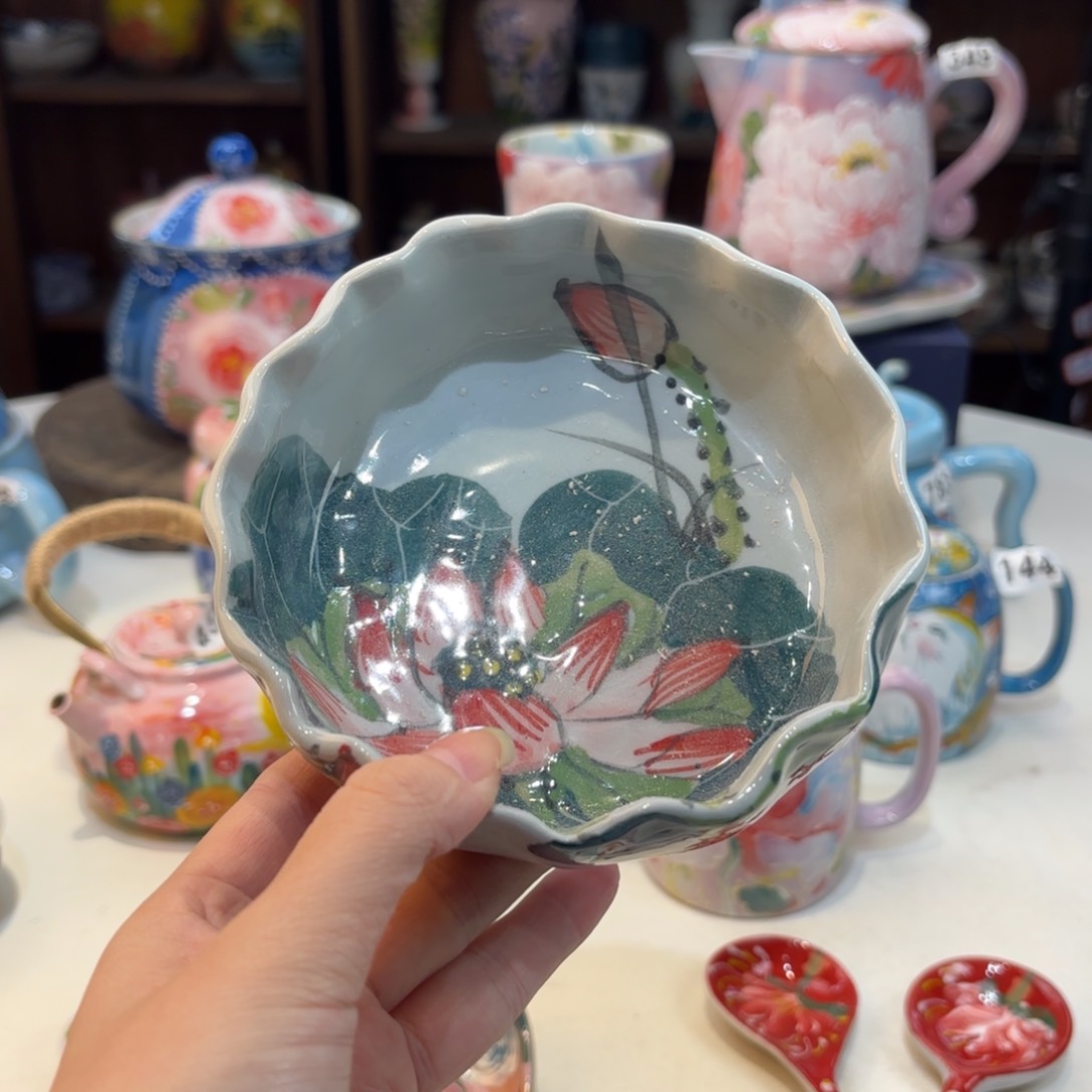 景德镇手绘高温釉下彩陶瓷茶具