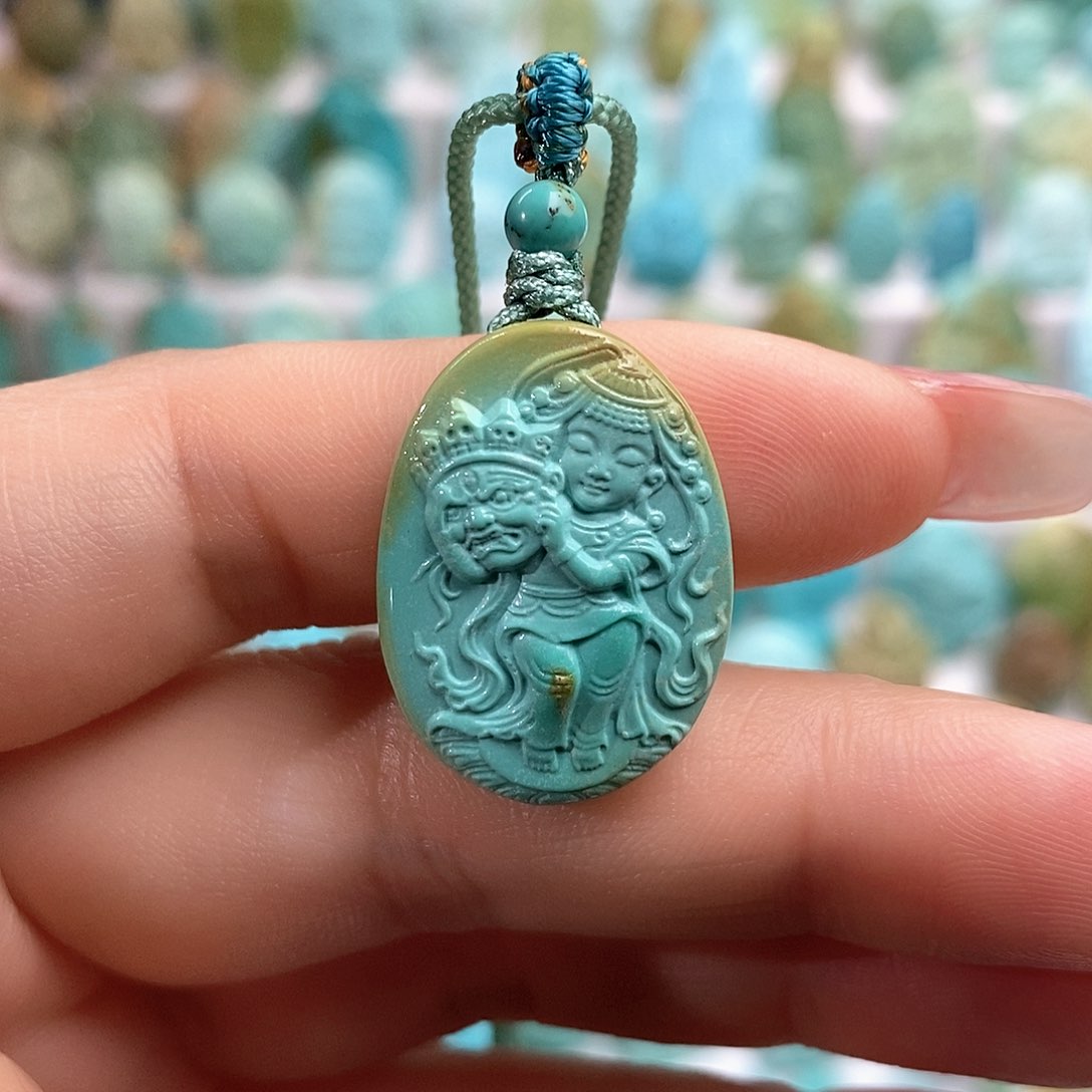 绿松石未镶嵌绿松石草****士