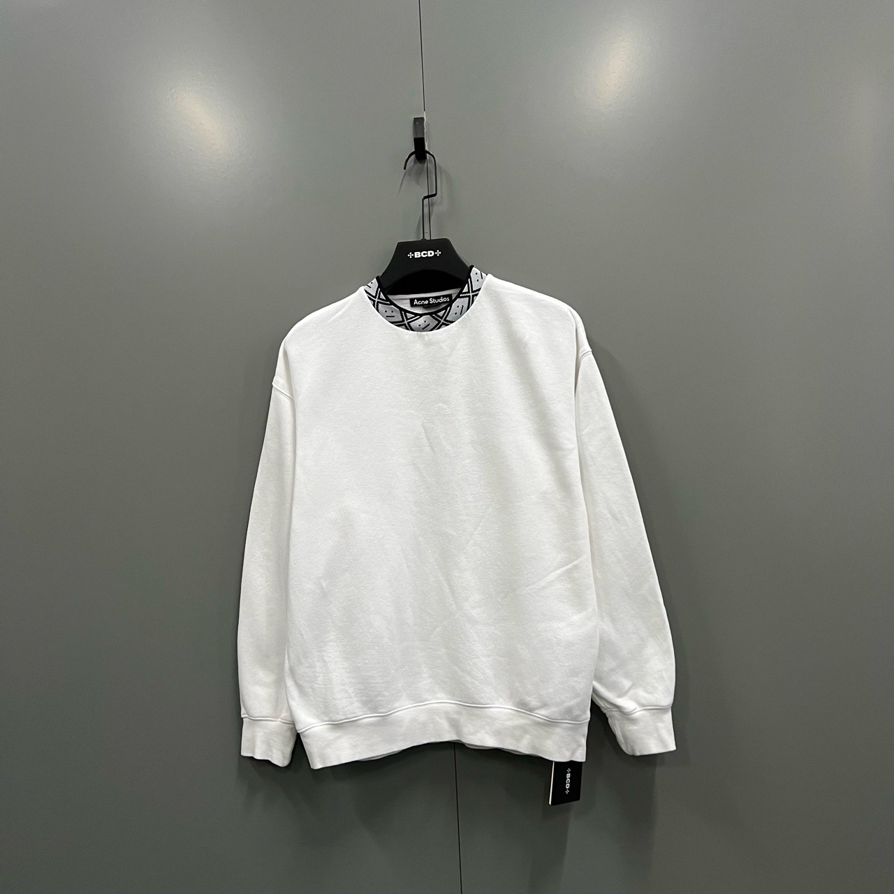 95新 Acne studio （jp）304 领口笑脸logo卫衣 XXS码