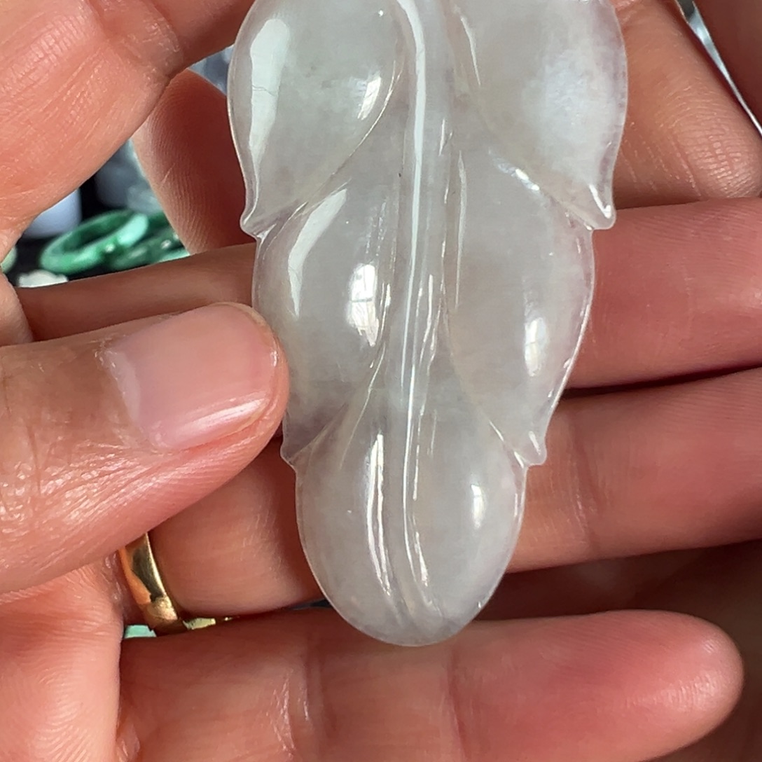 翡翠未镶嵌手镯天然翡翠叶子