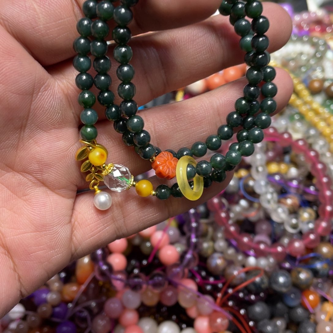 紫晶颈饰银S800镀金镶嵌