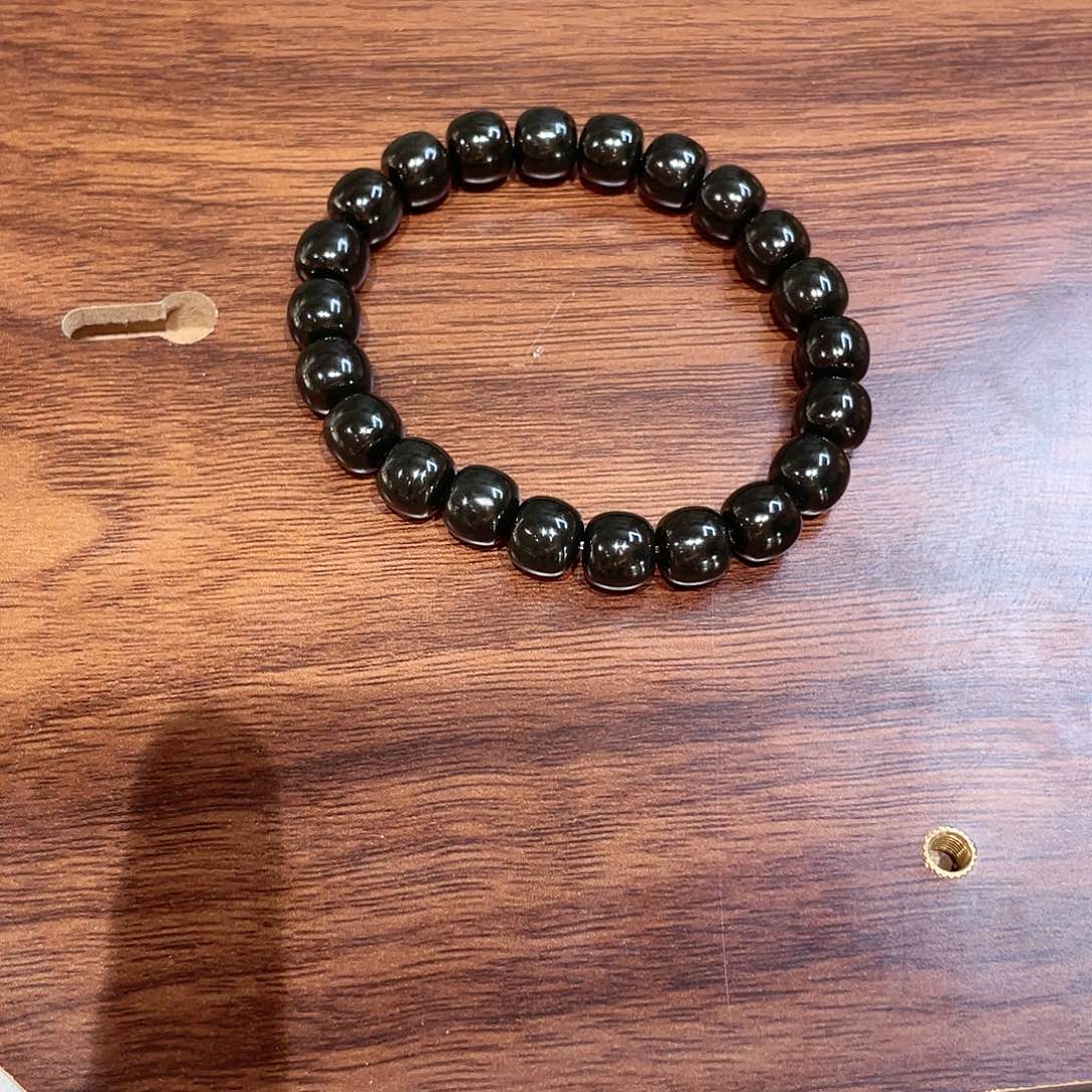 和田玉手串未镶嵌塔青卡9，10