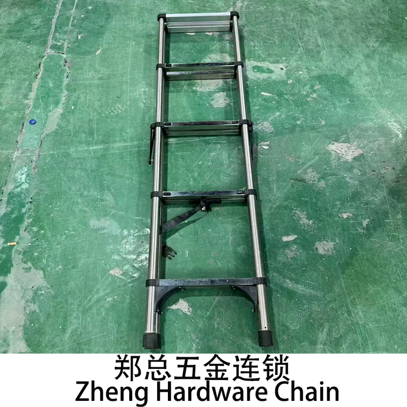 加粗加厚多功能伸缩折叠直梯家用便携不锈钢室内外梯子