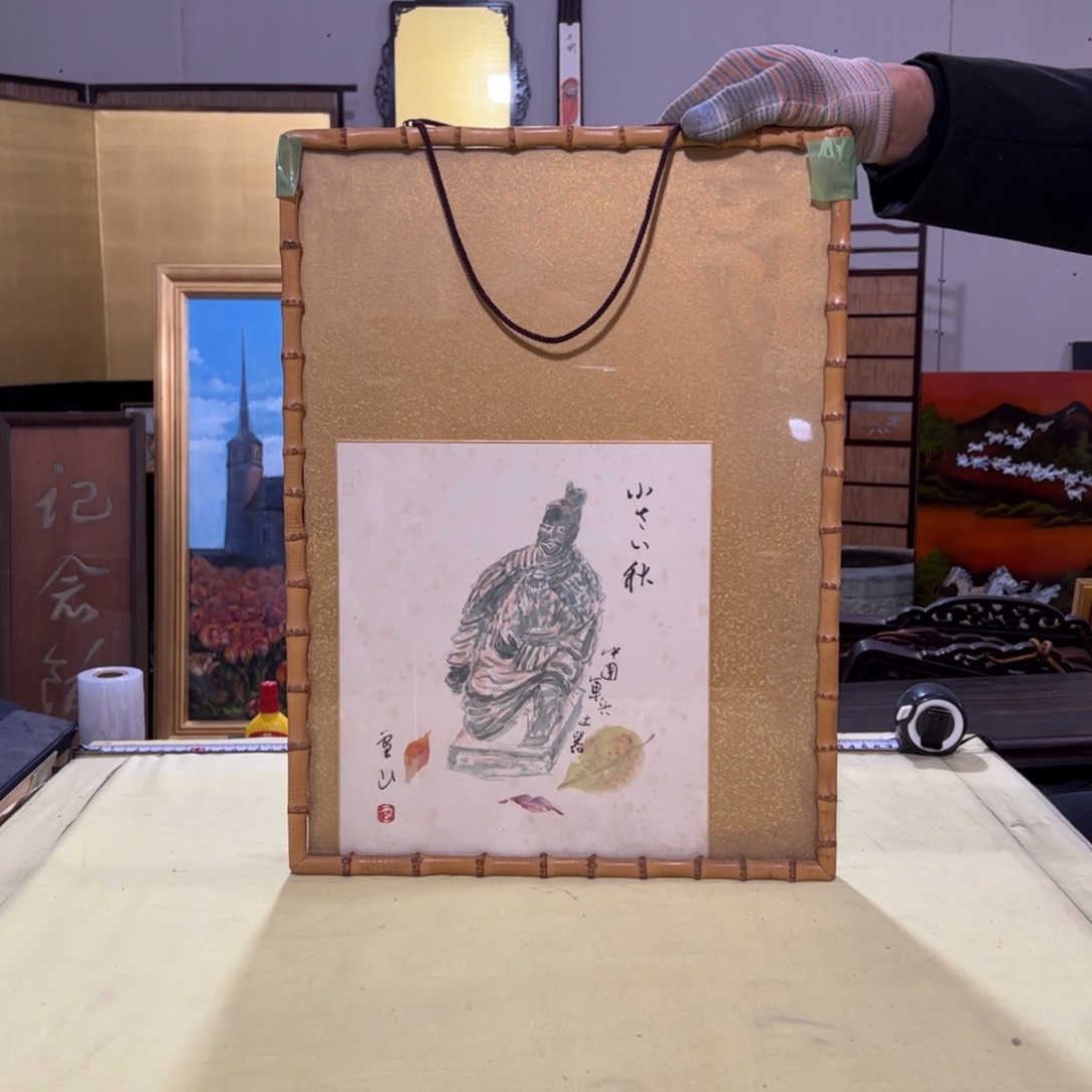 绘画屏风框画版画油画日本回流