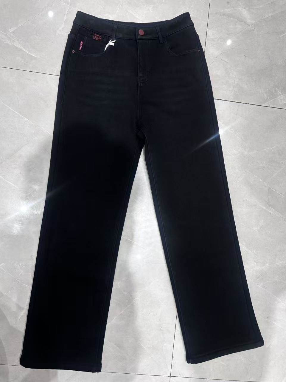 休闲百搭植绒烟管裤20978