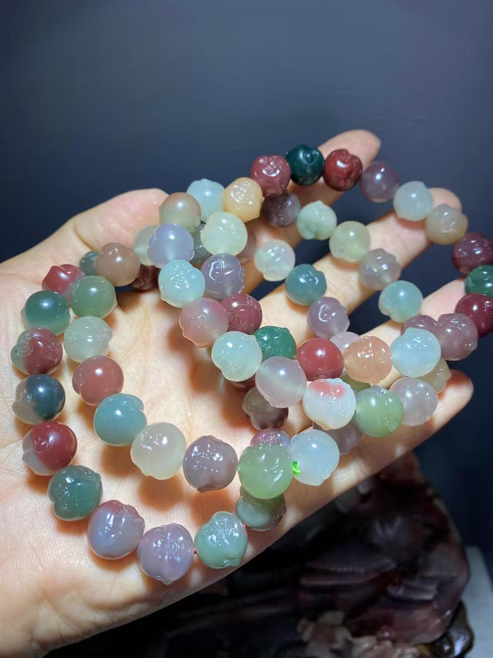 秦紫玉佛头手串手链