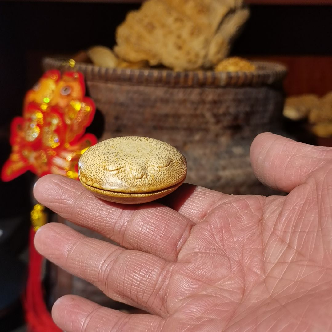 竹竹雕把件金蟾摆件配饰