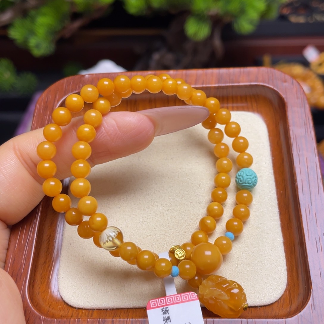 蜜蜡手链未镶嵌手串