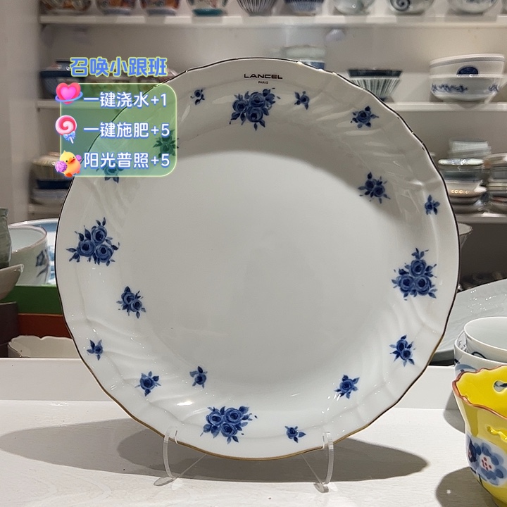 玖***柒瓷青花葵口超大深盘子一个